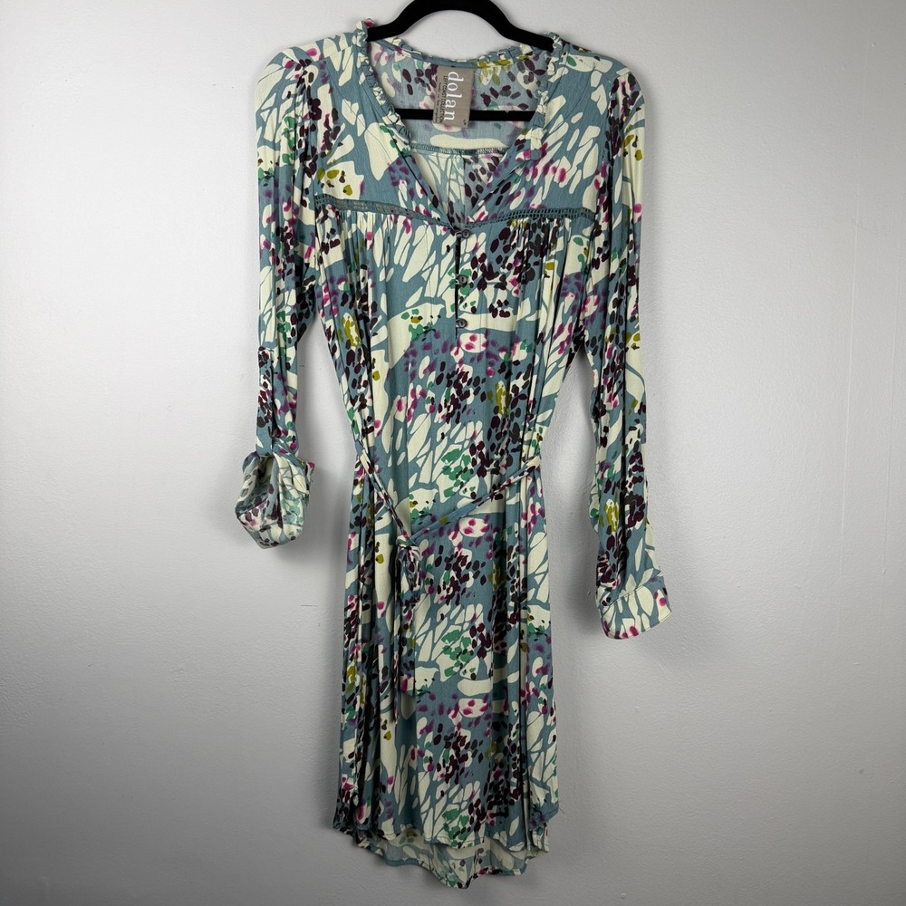 Anthropologie Dolan Left Coast Shirt Dress Women's Small Multicolor Floral Print